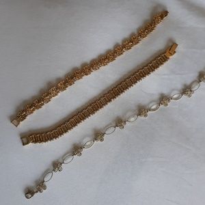 3 Original handmade gold bracelets